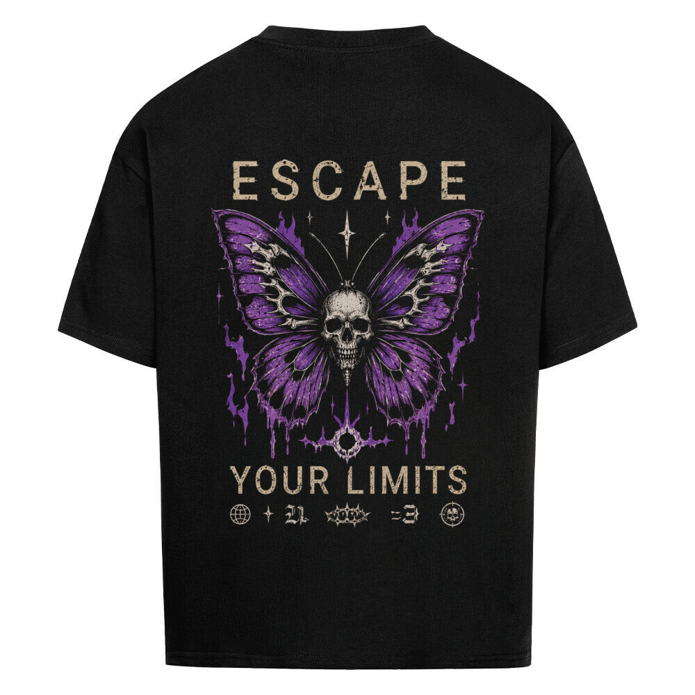 ESCAPE YOUR LIMITS Oversized T-Shirt | Butterfly Skull