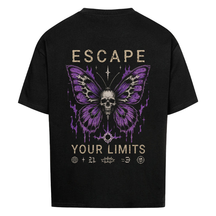 ESCAPE YOUR LIMITS Oversized T-Shirt | Butterfly Skull